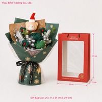 Bouquet de fleurs artificielles en fil tricoté fait main pour Noël, cadeau idéal pour les meilleures amies, les petites amies ; Article d'exportation le plus vendu