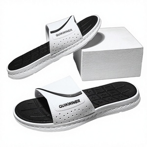 Hot Selling Evergreen PU PVC <b>Slippers</b> for Men Soft Breathable Anti-Slip Open Toe Design for Home Outdoor Sports in Summer - Product Image 3