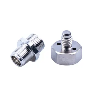 כפול זכר חוט מחבר Hex NPT משותף קטן לחץ מד נירוסטה Cnc מפנה וכרסום חלקים