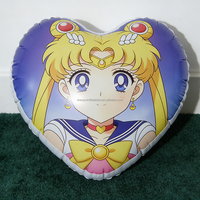 Coussin gonflable en PVC souple de haute qualité, motif cœur d'anime, pour la vente