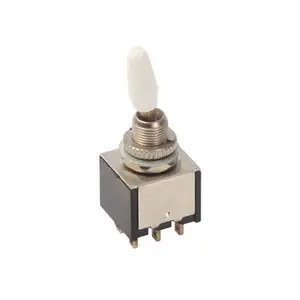 Blue ON-OFF-ON 6PIN DPDT Solder terminal Toggle Switch With Handle cover 3-way on off on momentary toggle switch