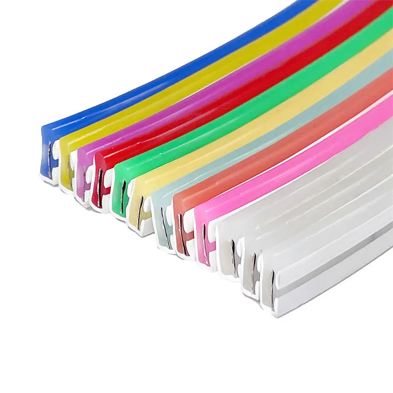 Bande lumineuse flexible en gel de silice modifié, 12v, 50m, couleur unique, 6x12mm, étanche, néon, led, flexible