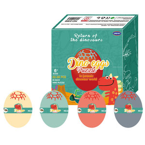 Bán buôn <span class=keywords><strong>4D</strong></span> Stereo Lắp Ráp Khủng long mô hình với 48 trứng nhựa 16 cái/Hộp ghép hình câu đố đồ chơi nhà máy Nhựa Khủng long mô hình - Product Image 4