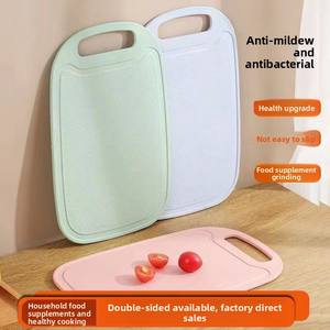 Planche à découper en paille de blé anti-moisissure pour fruits, usage domestique, planche à découper en plastique, planche à découper en paille - Product Image 3