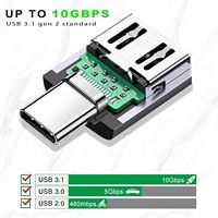 Kabel Adaptor ZOGUO USB-C ke USB 3.1 Gen 2 10Gbps Male-Female dengan Konverter OTG & Pengisian Cepat untuk Smartphone, Laptop, dan iPad