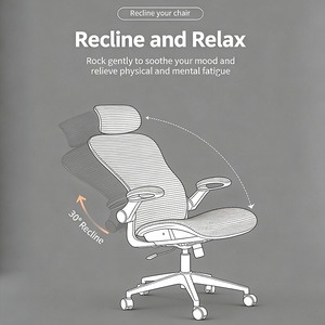 Chaise de <span class=keywords><strong>bureau</strong></span> pivotante confortable pour salle à manger, chaise de <span class=keywords><strong>bureau</strong></span> rotative à dossier en maille avec appui-tête, réglable en hauteur, prix usine - Product Image 5