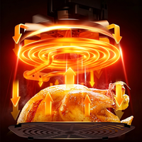 Friteuse à air compacte 6L avec panier antiadhésif compatible lave-vaisselle, repas rapides et faciles sans huile en quelques minutes, minuteur numérique avec rappel