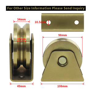 Ruedas de aleación de aluminio con ranura V/Y/U, diseño moderno, puerta corredera y persiana enrollable, ruedas de acero para cercas, puertas correderas - Product Image 2