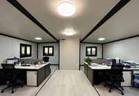 Maison modulaire en acier de style moderne, extensible à double aile, avec salle de bain et cuisine complètes, pour usage hôtelier et bureautique
