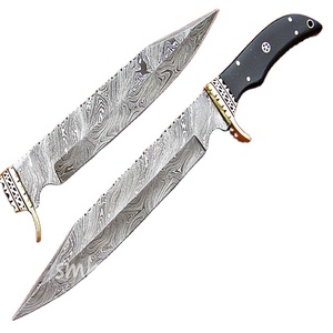 Couteau de chasse de damas fait à la main, personnalisable avec un travail de fichiers,(smk13487) - Product Image 1