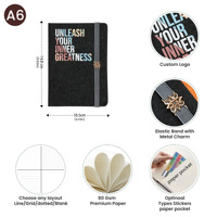 Mini Libreta A6, Nuevo Estilo, Múltiples Colores, Logotipo Personalizado, Artículos Promocionales, Bajo MOQ, Libreta de Tapa Dura Resistente