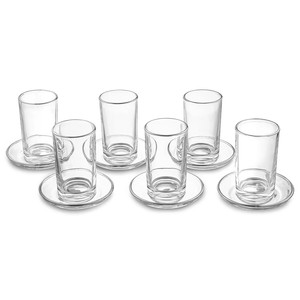 Fábrica <span class=keywords><strong>de</strong></span> acrílico con borde dorado transparente circular, <span class=keywords><strong>diseño</strong></span> moderno simple personalizado, tazas y platillos <span class=keywords><strong>de</strong></span> vidrio clásicos Lucite - Product Image 3