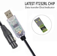 Feanteek USB DMX câble RS485 adaptateur convertisseur 3PIN XLR femelle DMX512 Interface Freestyler logiciel PC contrôle gradateur FT232RL