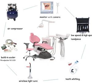 Fabrika fiyat Oral tedavi yüksek kalite lüks dişçi sandalyesi birim fiyat dişçi sandalyesi çin diş endoskop ve el aleti ile - Product Image 4