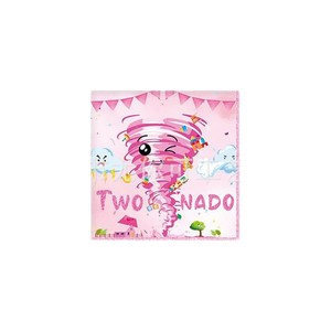 Pink Tornado Themed Party Tableware 60-80 Pcs Birthday Decorations <b>Paper</b> Plates Cups Napkins Set - Product Image 5