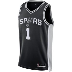 Maillot de basket-ball San Antonio Spurs Victor Wembanyama Youth Black Icon Edition Swingman 8-20 pour garçons, vêtements de basket-ball respirants - Product Image 2