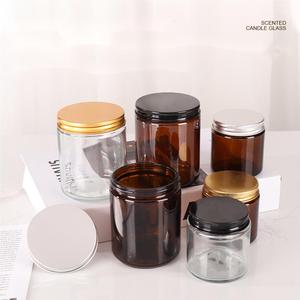 Pot de bougie ambre réutilisable matériau non toxique tasse de bougie ronde 120ml 100ml récipient de bougie vide pour les planificateurs d'événements - Product Image 2