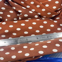 Tissu en satin extensible imprimé à pois en polyester, soie satinée, mousseline de soie, charmeuse