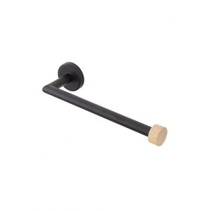 HAITI LINE - Porte-serviettes noir et naturel - Product Image 1