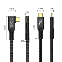 Cable DE DATOS Coaxial USB de ángulo recto Thunderbolt 4,0, 1m, 2M, 8K, espejo de pantalla, 240W, micrófono USB rápido para amplificador de Monitor