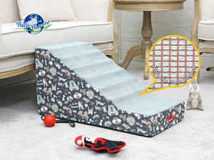Moderne Quadratische Memory-Foam Anpassbare Hunde- & Katzen-Treppe Rutschfeste Haustier-Rampe Leiter für Hochbetten - Product Image 4