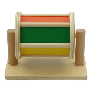 LT153/1 Tamburo Rotante con Specchio <span class=keywords><strong>Arcobaleno</strong></span>, Giocattoli Montessori in Legno per Bambini 6-12 Mesi - Product Image 5