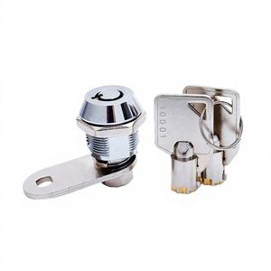 Serrure à came tubulaire en alliage de zinc Lipson Ms580 - Grade 2 ANSI, finition chromée brillante, clé passe-partout pour distributeurs automatiques - Product Image 1