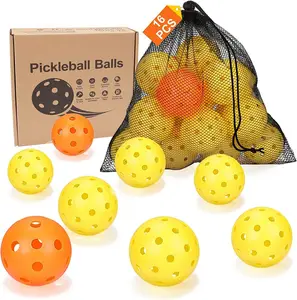 ลูกบอลพลาสติกสำหรับฝึกลูกบอลพิเคิลบอล26/40รู74มม. ลูกบอลพลาสติกสำหรับฝึกปฏิบัติ