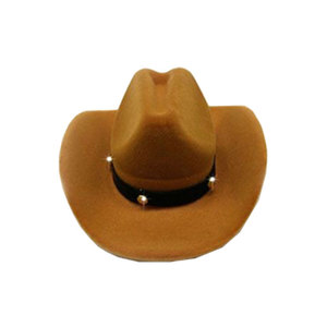 Newest design cowboy hat shape flocking velvet jewelry gift box