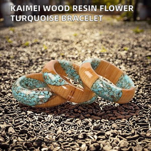 KAIMEI Nouveauté 2025 Bracelets ronds unisexes en alliage de zinc plaqué or antique de 6 cm pour fleurs séchées et résine DIY - Product Image 2