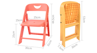 Chaise à dossier portable empilable légère en PP durable pour la maison, les voyages, le camping, les pique-niques et les activités de plein air