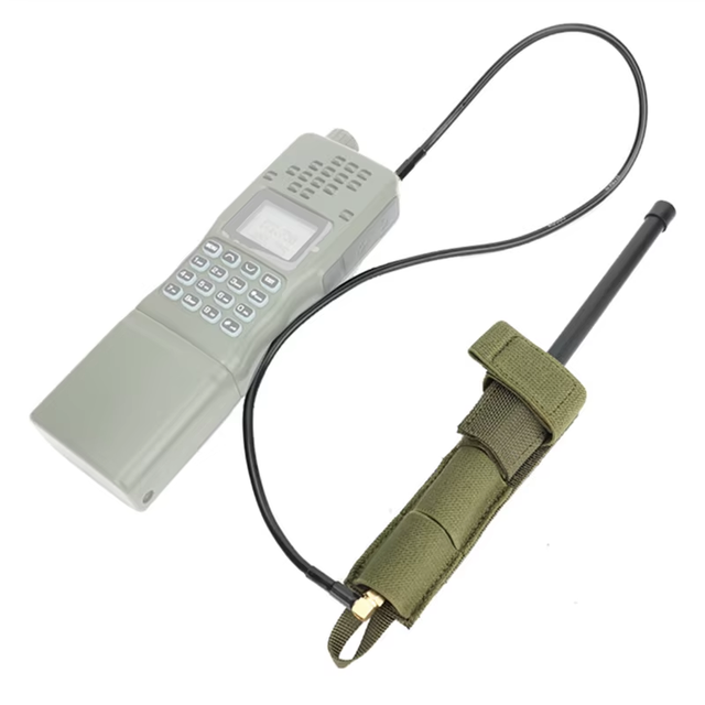 Tactical Radio Antenna System Relocation Cable MOLLE Pouch Modular Vest Strap Bag Holder for PRC152/148 MBITR Walkie Talkie