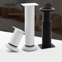 Pieds de support télescopiques réglables en métal pour armoire, bureau, cuisine, salon et salle à manger – Cadre de support moderne et robuste