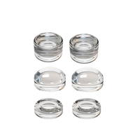 6 en 1 Silicone Liquide Cristal Clair Thumbstick Grip Universel 6pcs Un Kit pour PS4 PS5 Xbox One X Accessoires de Jeu Trois Tailles