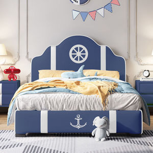 <span class=keywords><strong>Letti</strong></span> Moderni in Legno per Bambini con Contenitore, Letto in Pelle per Bambini, Set di Mobili per <span class=keywords><strong>Camerette</strong></span> - Product Image 5