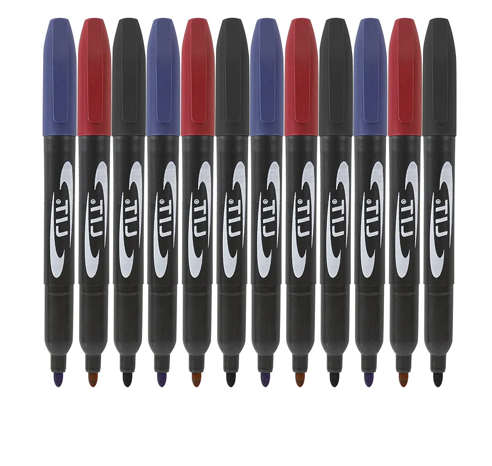 Pennarello permanente inchiostro impermeabile a punta Fine pennino sottile pennino grezzo nero blu rosso inchiostro 2mm pennarelli a colori fini