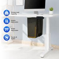 Support de rangement pour ordinateur commercial Xavier Steel, support haut, capacité de charge élevée, hauteur réglable, bureau moderne pour salon