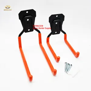 Anti Slip Coating Wall Mounted Storage Tool Heavy Duty Garage Hanger Water Hose Hooks