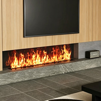 Insert de Cheminée Électrique LED 3D à Vapeur avec Télécommande, Classe d'Efficacité Énergétique Française, Décoration Intérieure d'Hôtel, Brume d'Eau