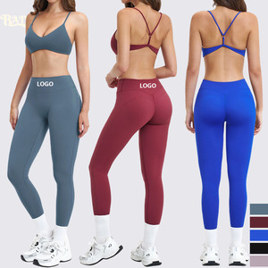 Ensemble de sport 2 pièces pour femme : Soutien-gorge de sport Y-strap et Legging, idéal pour le fitness et le yoga, anti-transpiration - Product Image 1