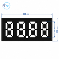 Module d'affichage LED extérieur pour prix de carburant de station-service, panneau de mise à niveau des prix, boîtier en aluminium étanche