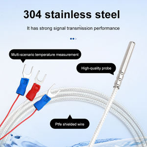 مستشعر درجة الحرارة YHKJ؛ مزدوج حراري مقاوم للحرارة <span class=keywords><strong>WZP</strong></span>-<span class=keywords><strong>PT100</strong></span> نوع مسبار استشعار درجة الحرارة مقاوم للماء وعالي الحرارة - Product Image 3