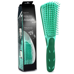 Popular del pelo Afro América 3A a 4C rizado ondulado <span class=keywords><strong>Crespo</strong></span> ¿4 piezas de cerdas de Nylon cepillo desenredante/ - Product Image 3