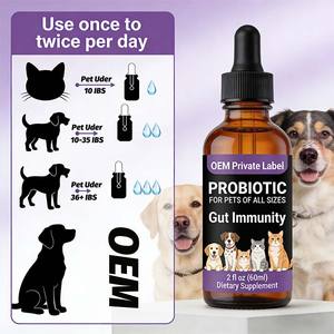 Gotas Probióticas Orgánicas para Perros y Gatos |   Suplemento Líquido de Alta Proteína y Rápida Absorción con Sabor a Carne para la Salud Intestinal y el Apoyo Inmunológico - Product Image 3
