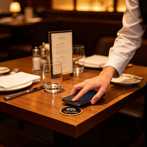 Etiqueta NFC de PVC para Mesa |   Etiquetas NFC Inteligentes para Menús de Mesa, Chip 213, Tarjeta de Pago con Reseñas de <span class=keywords><strong>Google</strong></span> para Restaurantes - Product Image 4