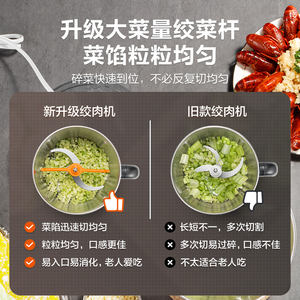 Supor - Picadora de carne eléctrica de 2,2 l, de acero inoxidable, modo dual, para picar y triturar, uso doméstico - Product Image 5