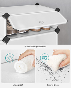 Meubles de rangement modulaires en plastique SONGMICS, unités de rangement en cubes, armoire modulaire DIY avec portes, étagère à <span class=keywords><strong>chaussures</strong></span> à 10 niveaux - Product Image 5