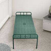Lit pliant simple moderne en acier portable pour tente métallique et plastique pliable, idéal pour usage hospitalier, extérieur et intérieur