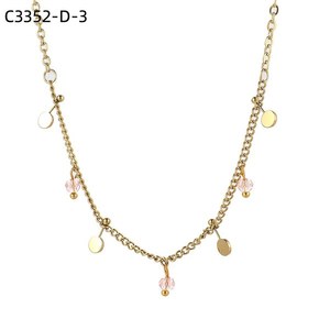 Collar con Colgante de Moda Amy Amy, Chapado en Oro, con Cristales y Diamantes de Imitación, Cadena de Eslabones, Joyería Casual para Mujer, Regalo para Uso Diario - Product Image 2