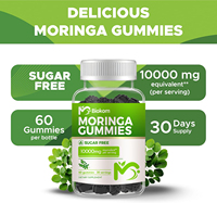 Grosir produsen Cina OEM Label pribadi Vegan 200mg Moringa ekstrak daun Gummy suplemen untuk Antioksidan